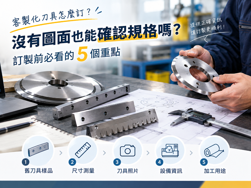 客製化刀具怎麼訂？沒有圖面也能確認規格嗎？訂製前必看的 5 個重點